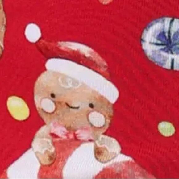 Posh Peanut Bamboo Gingerbread LaneRed sip up footie Holiday NWT size 3-6 months - Picture 7 of 11